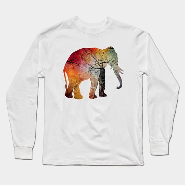 Elephant animal art #elephant Long Sleeve T-Shirt by JBJart